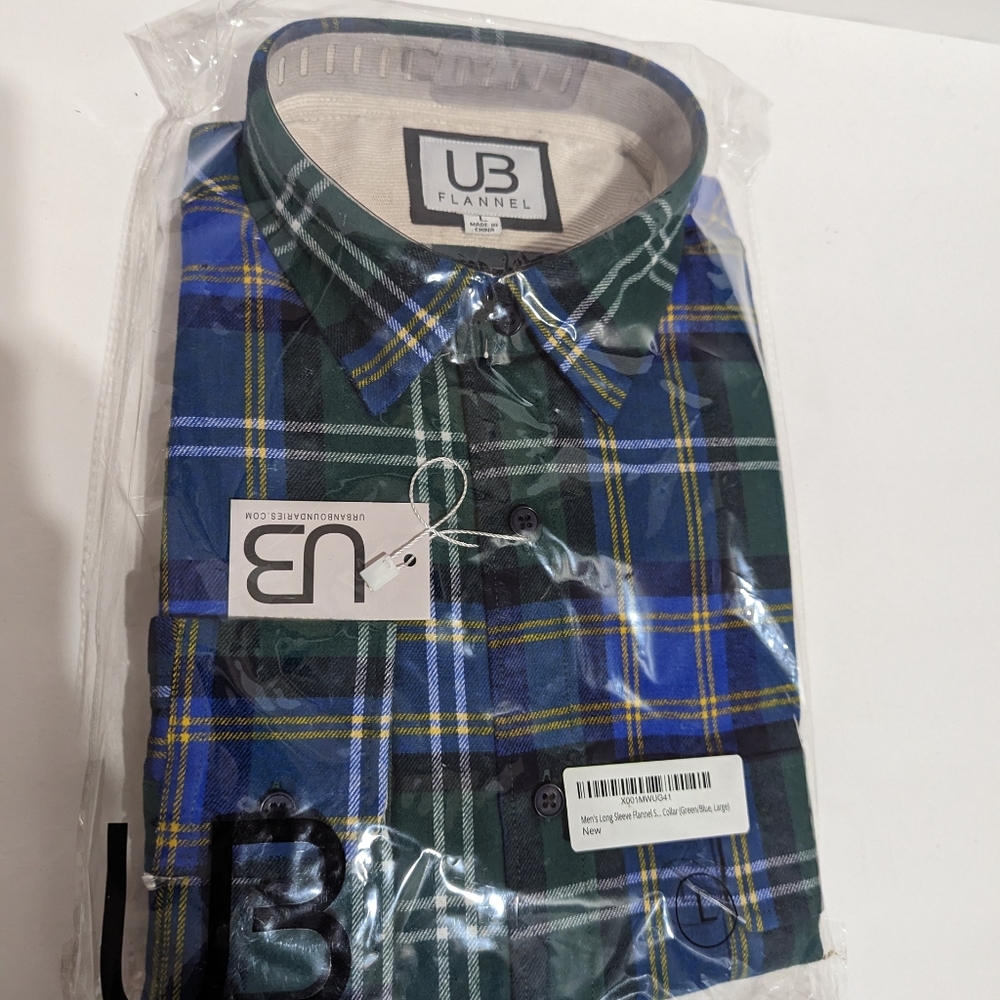 Men's Flannel Button Down Shirt Size L brand new